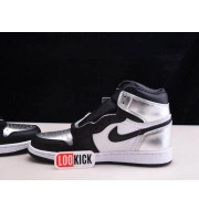 CD0461-001 OG JORDAN HIGH WMNS SILVER AIR 1 TOE 0718